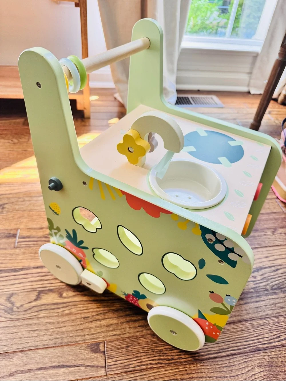Wooden Activity Walker in Stove/Kitchen design